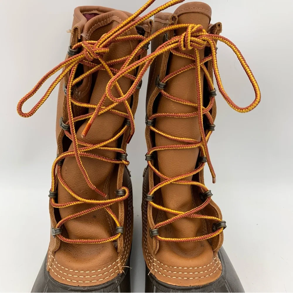 NWOT LL Bean Duck Boot Brown Men 9N Women 10.5-11 Waterproof Gortex 11”‎ Tall